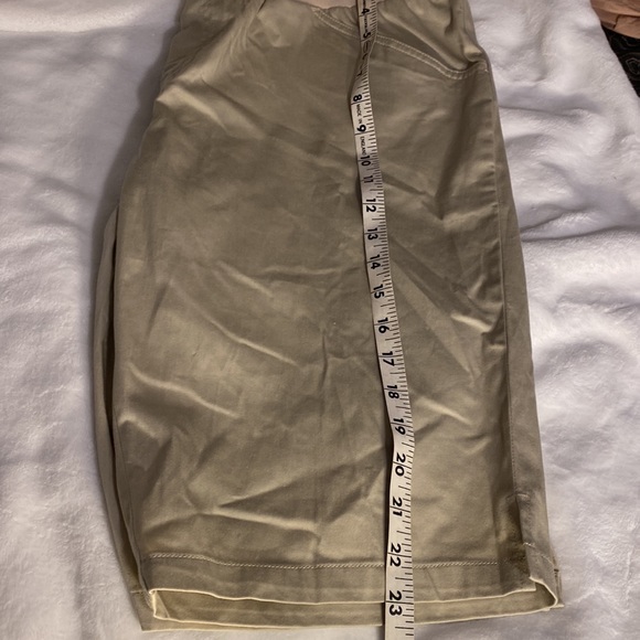 NEW planet motherhood maternity large satin Bermuda- khaki shorts - Picture 8 of 11